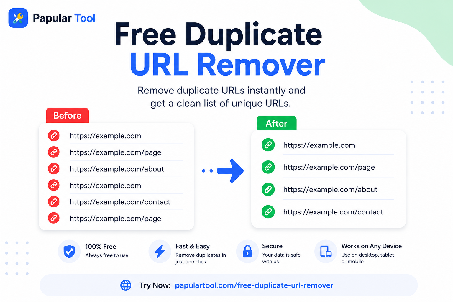 Free Duplicate URL Remover
