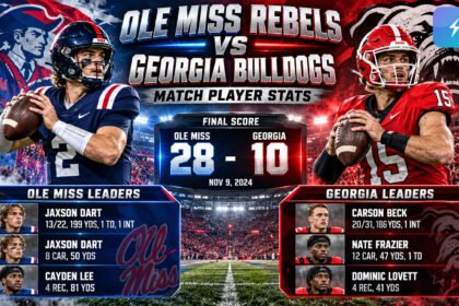 Miss Rebels Football vs Georgia Bulldogs Football Match Player Stats