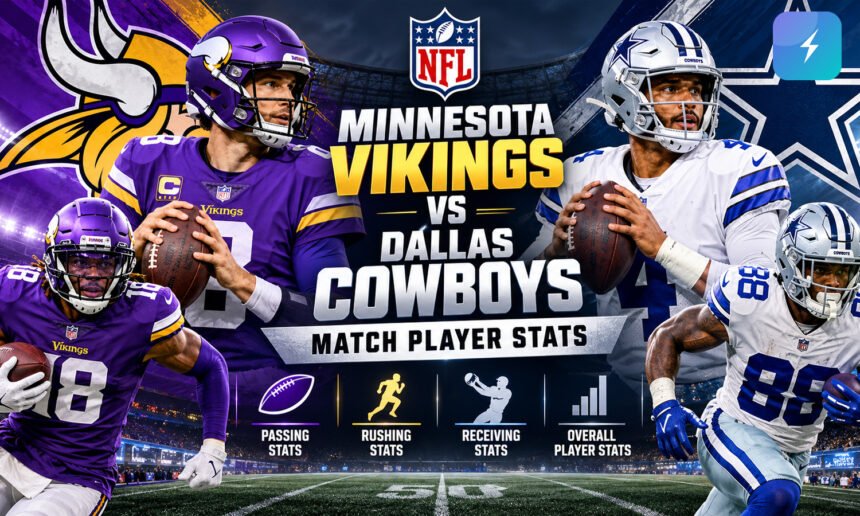 Minnesota Vikings vs Dallas Cowboys Match Player Stats