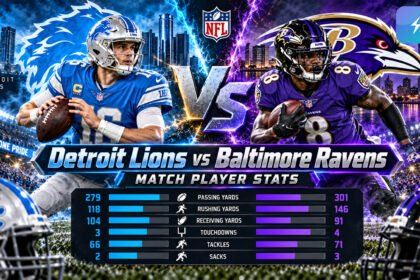 Detroit Lions vs Baltimore Ravens Match Player Stats