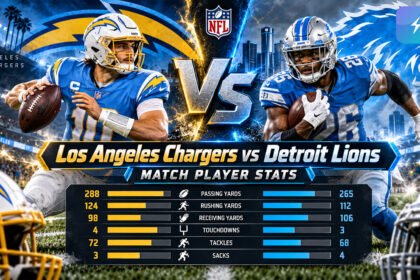 Los Angeles Chargers vs Detroit Lions Match Player Stats